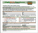 Garden Soil Test Order Form